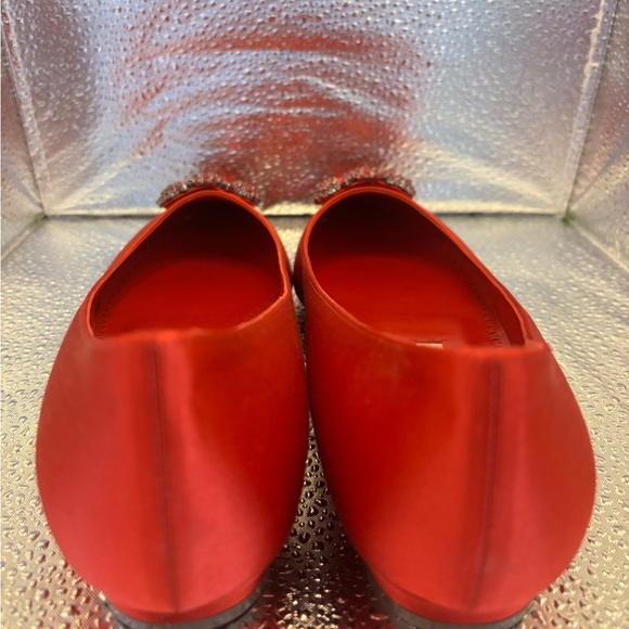 Manolo Blahnik Scarlet Flats with Crystal Buckle - Picture 4 of 8